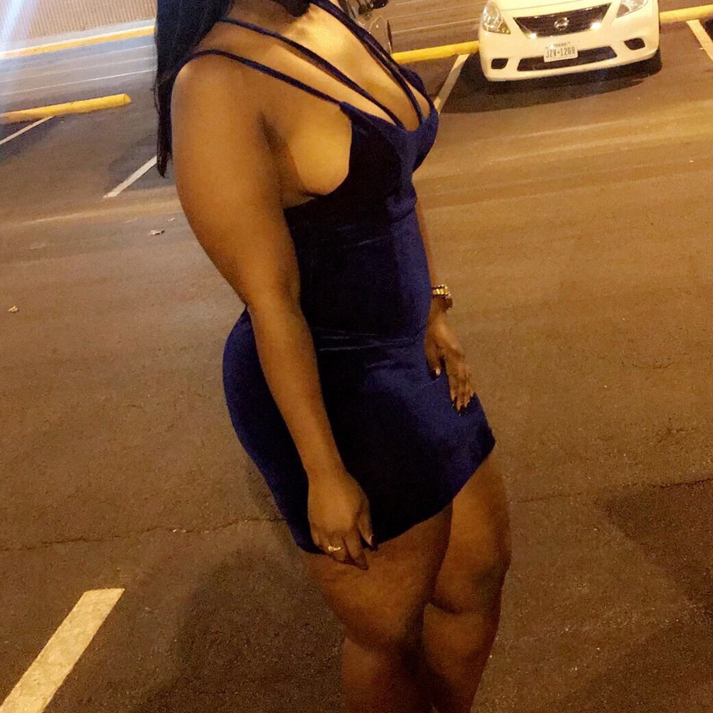 Blue sexy dress
